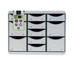 Moule de classement Storebox Multi 11 tiroirs Office - Gris lumière