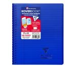 Cahier reliure intégrale enveloppante Koverbook 17x22cm 160 pages ligné + marge couverture polypropylène transparent - Assortis