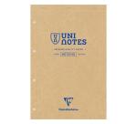 Bloc récyclé agrafé en-tête Uninotes A4+ 140 pages détachables perforé 4 trous petits carreaux - Assortis