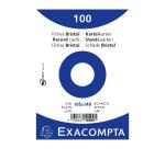 Confezione 100 cartoncini bristol formato sotto film senza righe non perforati 105x148mm - Bianco