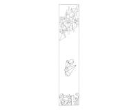 Echarpe 100% soie - 180x43cm Géometrie - Blanc