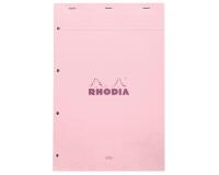 Bloc agrafé Rhodia Couleurs Rose N°20 A4+ 21x31,8 cm - Rose