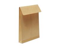 Boite de 125 Pochettes Kraft Armé Brun 26-275x365 mm avec Soufflet de 30 mm - Auto-Adhésives - 130g/m2 - Brun