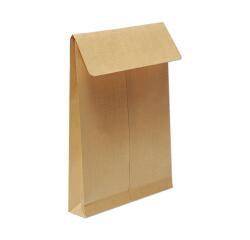 Boite de 125 Pochettes Kraft Armé Brun 26-275x365 mm avec Soufflet de 30 mm - Auto-Adhésives - 130g/m2 - Brun