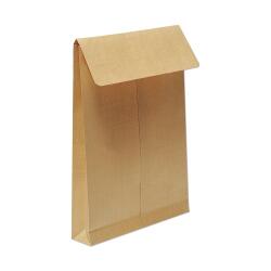 Boite de 250 Pochettes Kraft Armé Brun 26-275x365 mm avec Soufflet de 30 mm - Auto-Adhésives - 130g/m2 - Brun