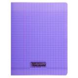 Cahier piqué 8000 POLYPRO 17x22 cm 192 pages grands carreaux 90 g - Violet