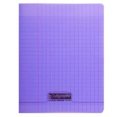 Cahier piqué 8000 POLYPRO 17x22 cm 192 pages grands carreaux 90 g - Violet