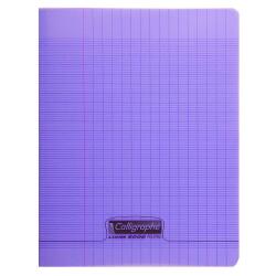 Cahier piqué 8000 POLYPRO 17x22 cm 192 pages grands carreaux 90 g - Violet