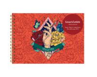 Frida Kahlo, Carnet d'artiste reliure intégrale A5 paysage, 30 feuilles de papier dessin blanc multitechniques 180g