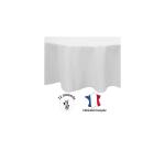 Nappe ronde en sachet en papier non tissé Airlaid Ø 240 cm - Blanc