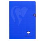 Cahier piqué Mimesys A4 140 pages grands carreaux couverture polypropylène Couleur aléatoire - Assortis