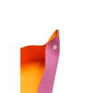 Rhodiarama vide-poche réversible simili cuir italien 12x12x4,5 cm - Lilas