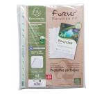 Sachet de 25 pochettes perforées PP recyclé Forever 12/100e - A4 - Translucide