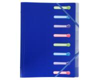 Trieur polypropylène 3 rabats 8 compartiments OPAK - Couleurs assorties
