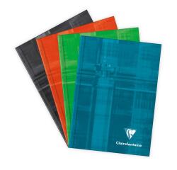 Carnet brochure rembordée rigide A6 96 feuilles petits carreaux couleur aléatoire