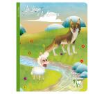 Les Fables de La Fontaine cahier piqué 17x22cm 96 pages grands carreaux 6 fables assorties - Assortis