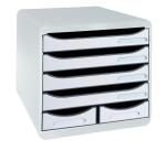 Module de classement Big Box Maxi 6 tiroirs Office - Gris lumière