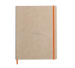 Rhodiarama cahier souple A4+ 160 pages ligné papier ivoire 90g - Beige