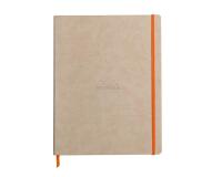 Rhodiarama cahier souple A4+ 160 pages ligné papier ivoire 90g - Beige