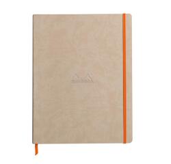Rhodiarama softcover notitieboek A4 maxi, 80 gelijnde bladen ivoorkleurig papier van 90g - Beige