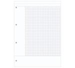 Bloc de cours CORNELL encollé grand côté A4 200 pages perforées 4 trous Cornell grands carreaux - Bleu pétrole
