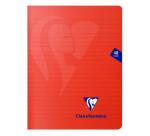 Cahier piqué Mimesys 17x22cm 48 pages ligné + marge couverture polypropylène Couleur aléatoire - Assortis