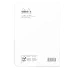 Cahier piqué Rhodia Classic 14,8x21 cm 96 pages petits carreaux 5x5 non détachables 80g - Blanc