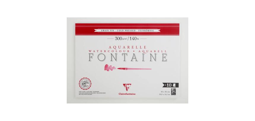 Fontaine bloc collé 1 côté 10F 26x36cm 300g grain fin