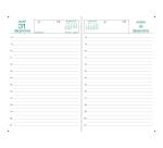 Agenda de bureau Carré Travers 13,5 x 21 cm Journalier Janvier à décembre 2026 - Noir