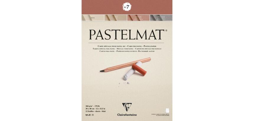 Pastelmat bloc collé 12F 30x40cm 360g
