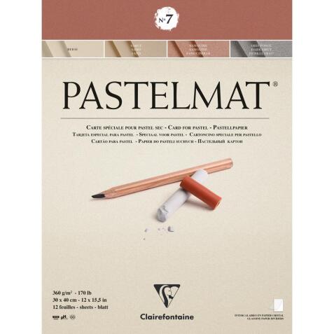 Pastelmat bloc collé 12F 30x40cm 360g