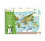 Puzzle éducatif, Planisphère - Multicolore