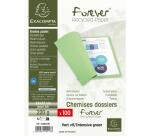 Paquet de 100 chemises Forever® 220 100% recyclé - 24x32cm - Vert vif