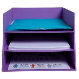 Letter tray w.3 levels Teksto purple