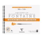 Fontaine Extra Blanc Grain Satiné album spiralé 12F 24x30cm 300g