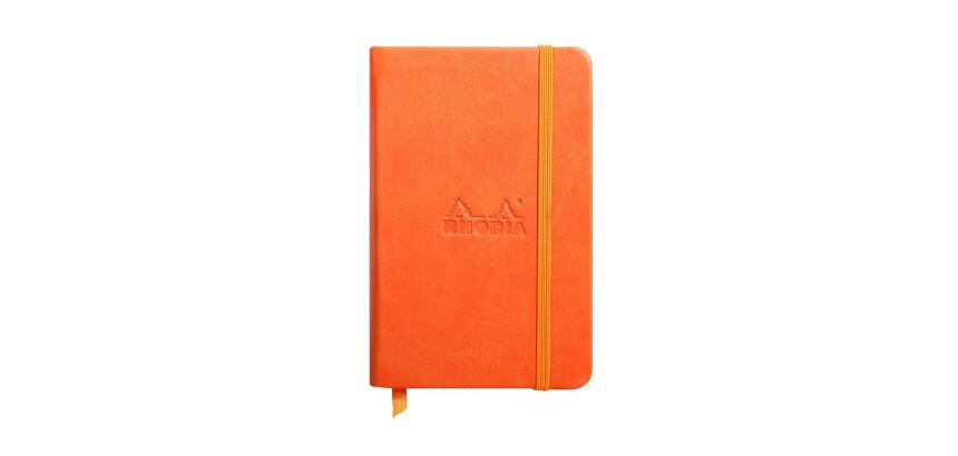 Rhodia Rhodiarama Notebook - 9 x 14 cm - Plain - Hard Cover - Tangerine