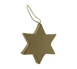 Etoile plate à suspendre 7,5cm - Kraft
