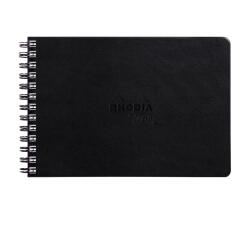 Rhodia Touch Mixed Media Book, papier Paint'On extra-blanc 250g - A5 paysage, 64 pages - Noir