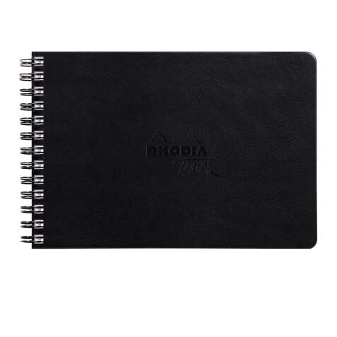 Rhodia Touch Mixed Media Book, papier Paint'On extra-blanc 250g - A5 paysage, 64 pages - Noir