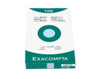 Exacompta Record Cards Pack 100 Blue 125X200 Lined