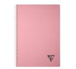 Cahier reliure intégrale Linicolor ESSENCE A4 100 pages grands carreaux couverture plastique polypropyène rainuré - Assortis