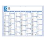 Calendrier Bicolore 53 x 40,5 cm Semestriel 2026 - Gris/Bleu