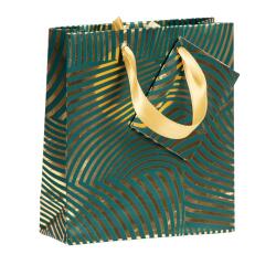 Premium sac petit géo or/vert 12x4,5x13,5 cm - Vert
