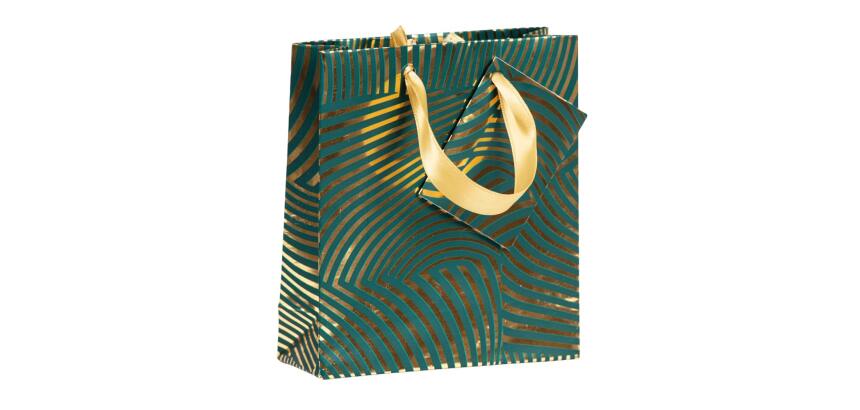 Christmas gift bag 'Emerald', mini