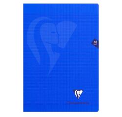 Cahier piqué Mimesys A4 48 pages grands carreaux couverture polypropylène Couleur aléatoire - Assortis