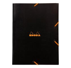 Rhodia chemise à élastiques 3 rabats 24x32 cm - Noir