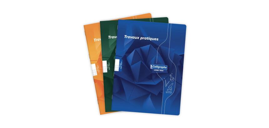 Cahier Travaux Pratiques piqué 7000 24x32 cm 144 pages grands carreaux 70 g + uni 90 g - Assortis