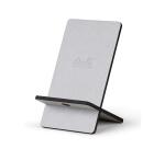 Rhodiarama support pour téléphone mobile simili cuir italien 13x8x8,5 cm - Argent