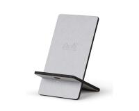 Rhodiarama support pour téléphone mobile simili cuir italien 13x8x8,5 cm - Argent