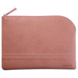 Rhodiarama pochette zippée en simili cuir - taille M (16x22 cm) - Bois de rose